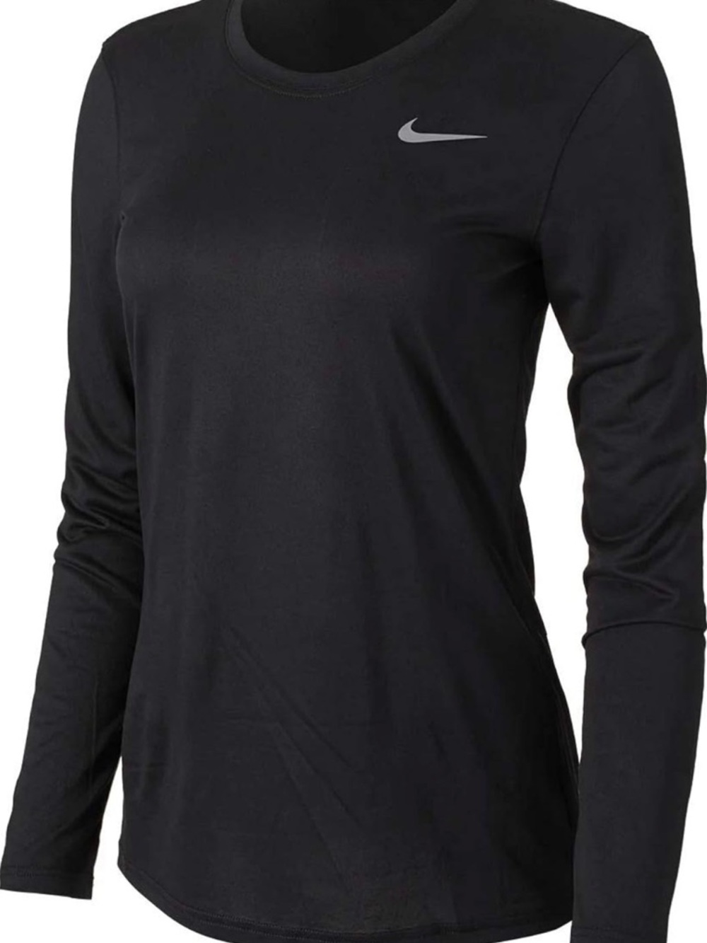 Women’s Nike Dri-Fit Legend Long Sleeve T Shirt  Black CU7545 Large NWT